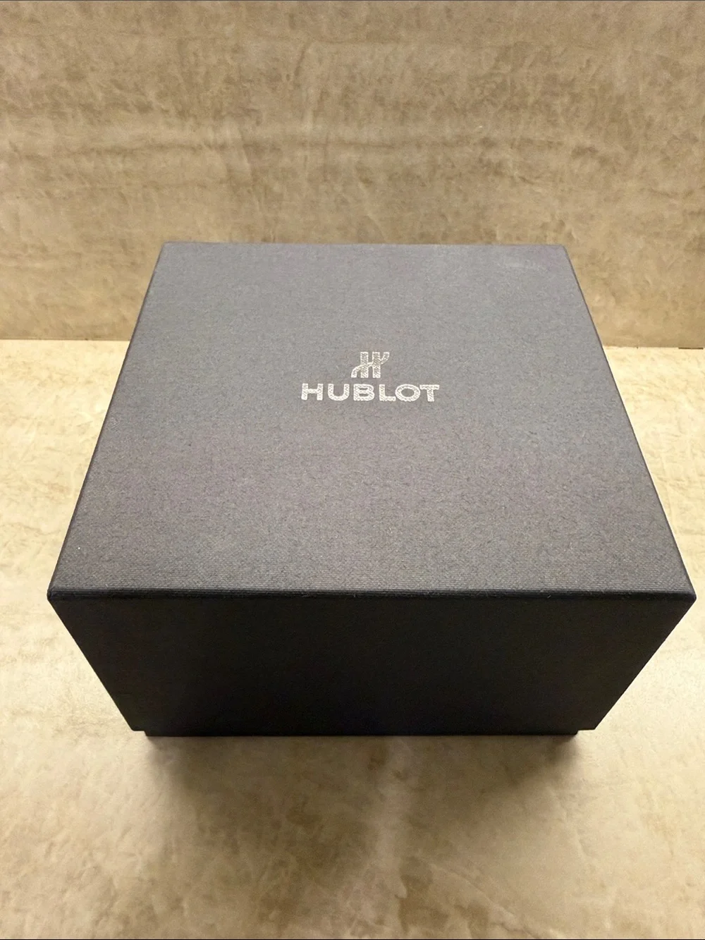 HUBLOT Gray Suede Sang Bleu Collector Watch Case w/ Croc Strap & Original Papers